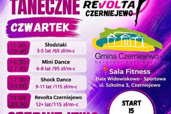 Nowy oddział Studia Tańca REVOLTA powstaje w Gminie Czerniejewo – trwa nabór dla dzieci