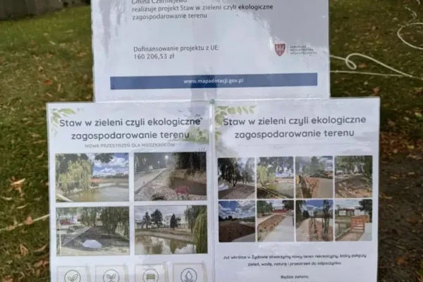Czerniejewo: nowa zielona przestrzeń rekreacyjna nad stawem już wkrótce