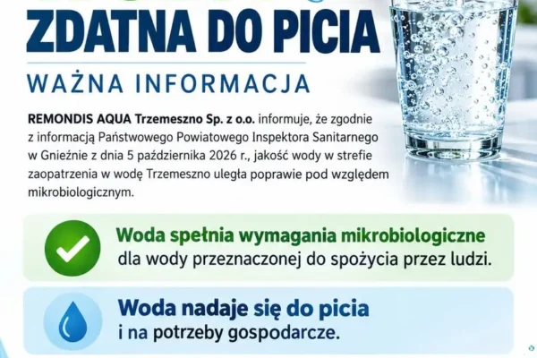 Trzemeszno: woda z kranu znów zdatna do picia. Sanepid potwierdza poprawę jakości