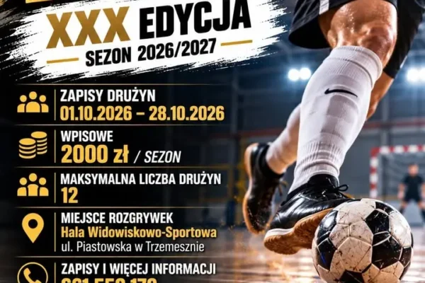 Trzemeszno: rusza jubileuszowa XXX edycja Ligi Halowej – zapisy do 28 października