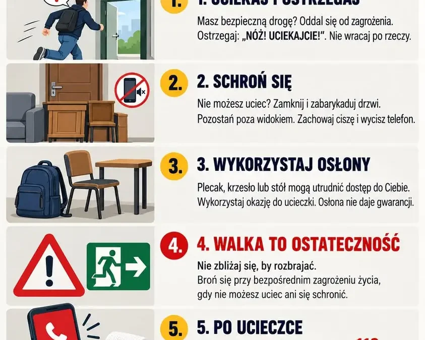 Jak przetrwać atak nożownika? Gmina Czerniejewo przypomina zasady bezpieczeństwa