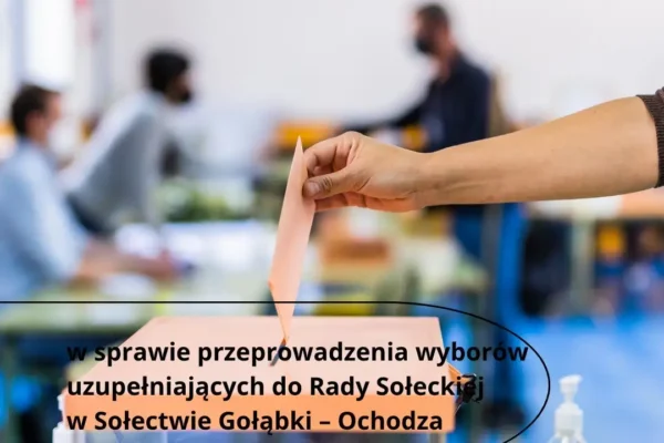 Nowy termin wyborów uzupełniających do Rady Sołeckiej w Gołąbkach-Ochodzy