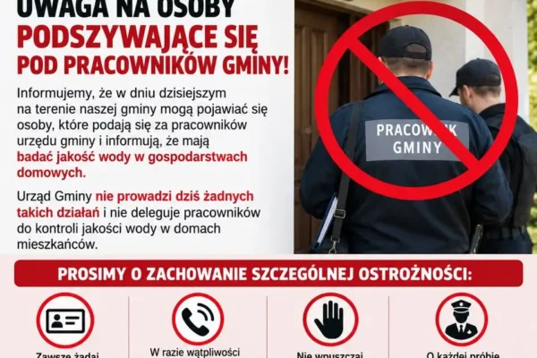 Ostrzeżenie dla mieszkańców Gminy Kłecko: oszuści podszywają się pod pracowników urzędu