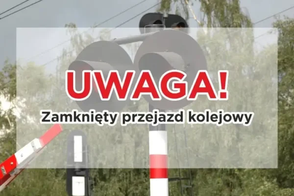 Remont przejazdu kolejowego w Woźnikach: zamknięcie drogi gminnej 21–22 października