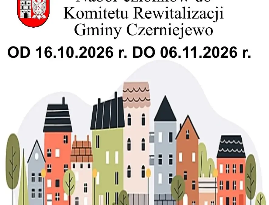 Czerniejewo szuka społeczników do Komitetu Rewitalizacji – nabór do 6 listopada