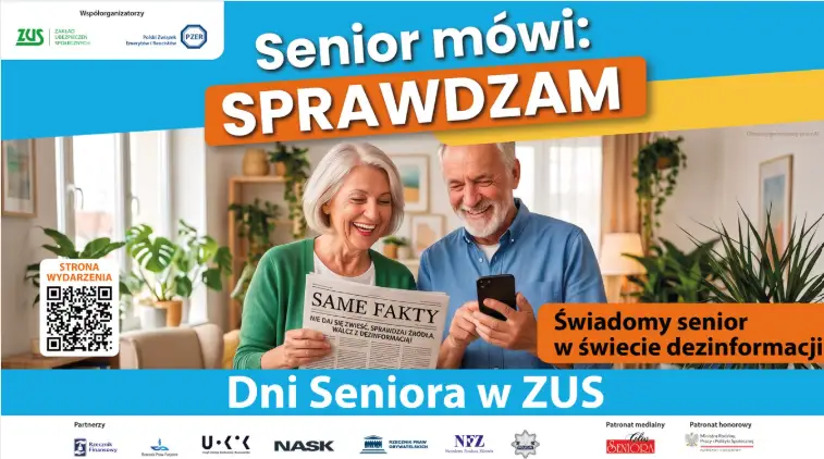 Dni Seniora 2026 w ZUS: jak nie dać się oszukać w świecie fake newsów